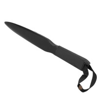 Bastone spezzamorso per cani in nylon e gomma, manico nero, laccetto