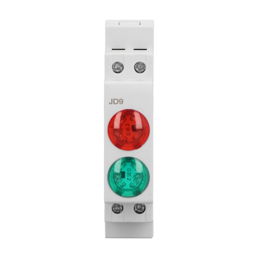 Space Saving Red Green Dual Light Led Indicator For Din Rail 230V 4991334615304