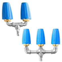 Dubbele/drievoudige turbosproeier, hogedrukreiniger met drievoudige/dubbele sproeier, dubbele sproeier, 360 draaibaar