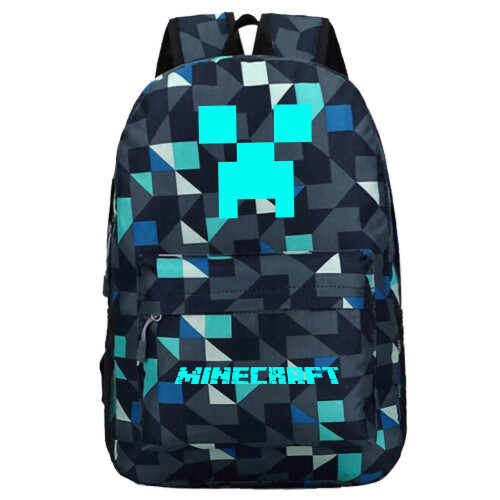 Sac à Dos Minecraft École Enfants - Cartable Garçon Fille Avec Poche Avant Zippée - Confort & Style Pour L'Aventure