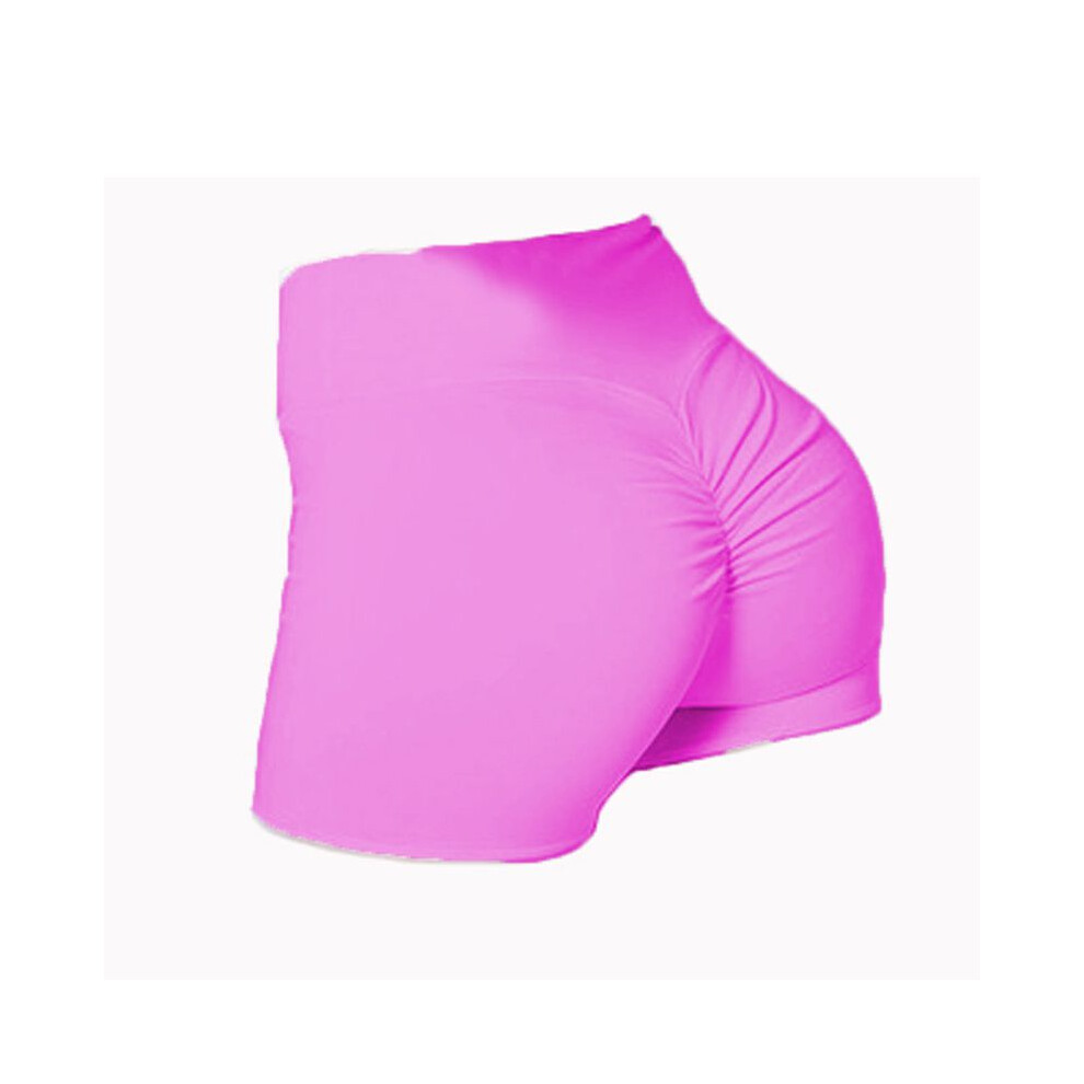 (RoseRed,S)Short de yoga taille haute pour femme push-up froncé sport pantalon chaud décontracté gym entraînement
