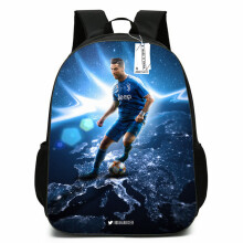 (1)Rucksack Cristiano Ronaldo Motiv bedruckt Outdoor atmungsaktiv Schulranzen Schüler