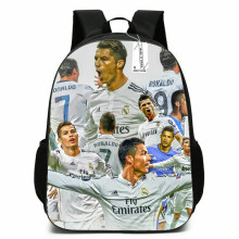 (5)Rucksack Cristiano Ronaldo Motiv bedruckt Outdoor atmungsaktiv Schulranzen Schüler