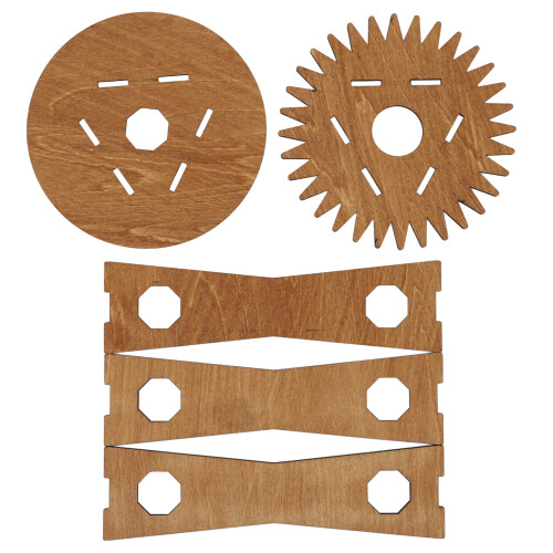 Kumihimo-Disk, naturbelassenes Kiefernholz, Desktop 1