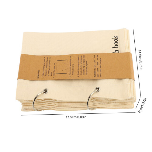 Blank Linen Sketchbook with Eyelets - Secure and Elegant Design 1