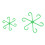 Set de 4 porte-tiges : 5,8/7,7/11,7/13,5 cm vert 15