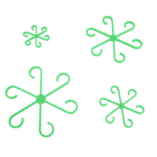 Set de 4 porte-tiges : 5,8/7,7/11,7/13,5 cm vert 2