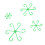 Set de 4 porte-tiges : 5,8/7,7/11,7/13,5 cm vert 12