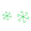 Set de 4 porte-tiges : 5,8/7,7/11,7/13,5 cm vert 14