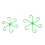 Set de 4 porte-tiges : 5,8/7,7/11,7/13,5 cm vert 6