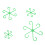 Set de 4 porte-tiges : 5,8/7,7/11,7/13,5 cm vert 9