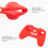 Sangles de coque en silicone rouge pour télécommande Avata 1/2 FPV 4