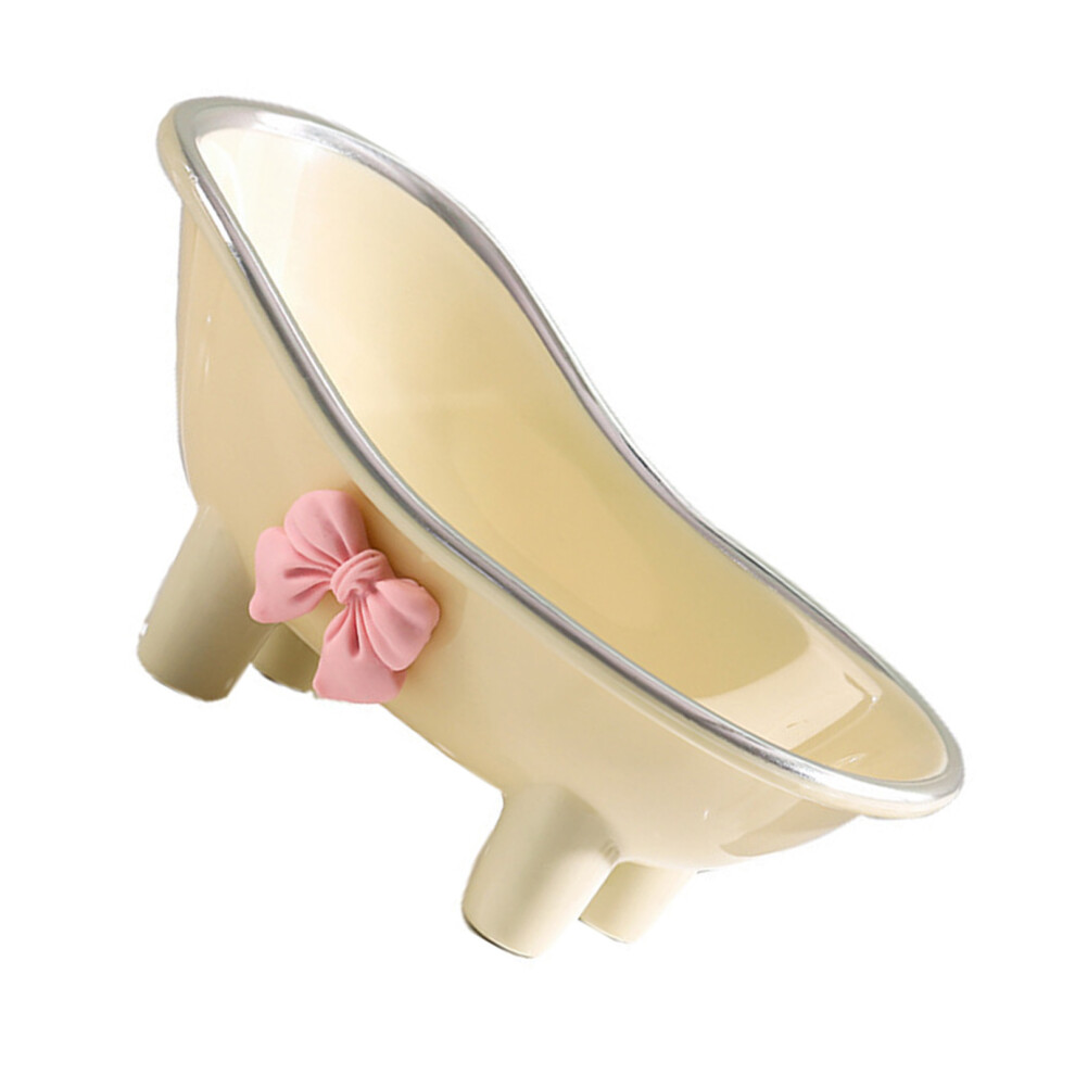 Stylish Mini Bathtub Soap Dish - Silver Plated Plastic Easy to Clean-image-OPC-PJD6XPY-NEW