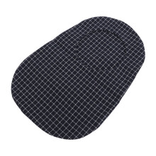 Navy Blue Washable Polyester Cotton Ostomy Bag Cover 24x8.5cm