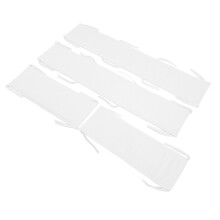 4 piezas de protectores de cuna blancos 132.5x25.5cm/52.2x10in