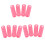 12 stuks roze plastic DIY haarstyling rollers en krultangen 1
