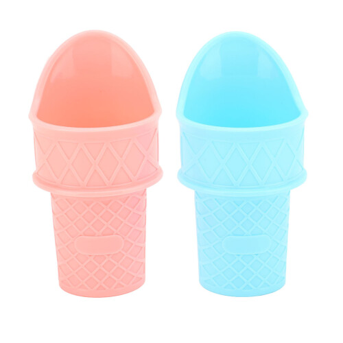 Dosatore per gelato a cono PP 2 pezzi Rosa/Blu 100x53mm 2