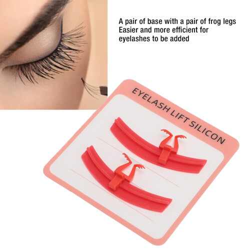Pad separatore per extension ciglia in silicone rosso 2