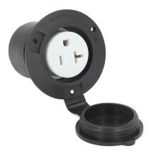 ED-206R 2P3W Prise à bride 125V 20A PC/caoutchouc