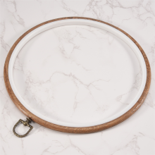 3 stuks 10 inch 26 cm borduurring zonder slipringen, imitatiehouten displayframes, cirkelsets
