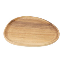 Plato llano de madera de nogal 2621 cm, estilo japonés