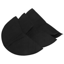 3 Stück Filz-Halbrund-Planter-Einlagen 40 cm Schwarz Wandhängend
