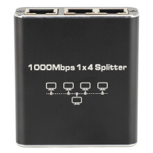 Ripartitore Ethernet in alluminio da 1 a 4 porte, 1000 Mbps