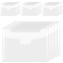 20 stuks transparante stempel- en stansen opbergzak, hersluitbare zak, grote envelop voor DIY scrapbookpapier en kaart