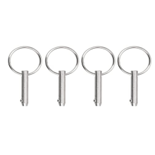 Lot de 4 goupilles de toit Bimini marines, diamètre 6,3 mm, longueur totale 38 mm, longueur utile 25,4 mm.