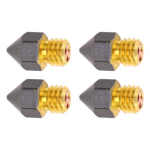 4 pièces de buses Ender-3 Pro en laiton de 0,2 mm, revêtues de PTFE.