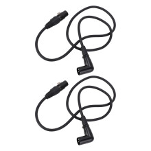 Confezione da 2 XK042L cavi XLR maschio-femmina da 3 m, nero