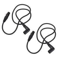 XK042L 1m Nero 2 pezzi Cavi XLR per microfono 3-Pin