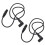 XK042L 1m Nero 2 pezzi Cavi XLR per microfono 3-Pin 1