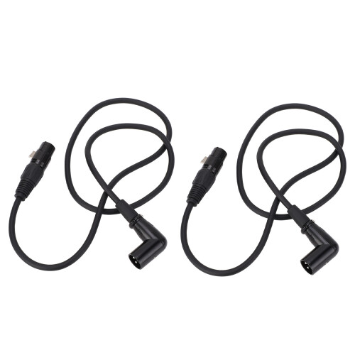 XK042L 1m Nero 2 pezzi Cavi XLR per microfono 3-Pin 2
