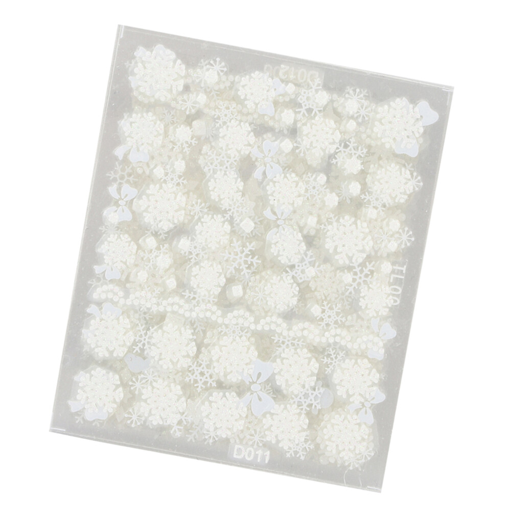 12pcs Holiday Nail Art Stickers Snowflake Transfer Decals DIY Nail Decorations