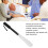 Brosse rétractable pour orteils 43-85cm avec 3 capuchons 3