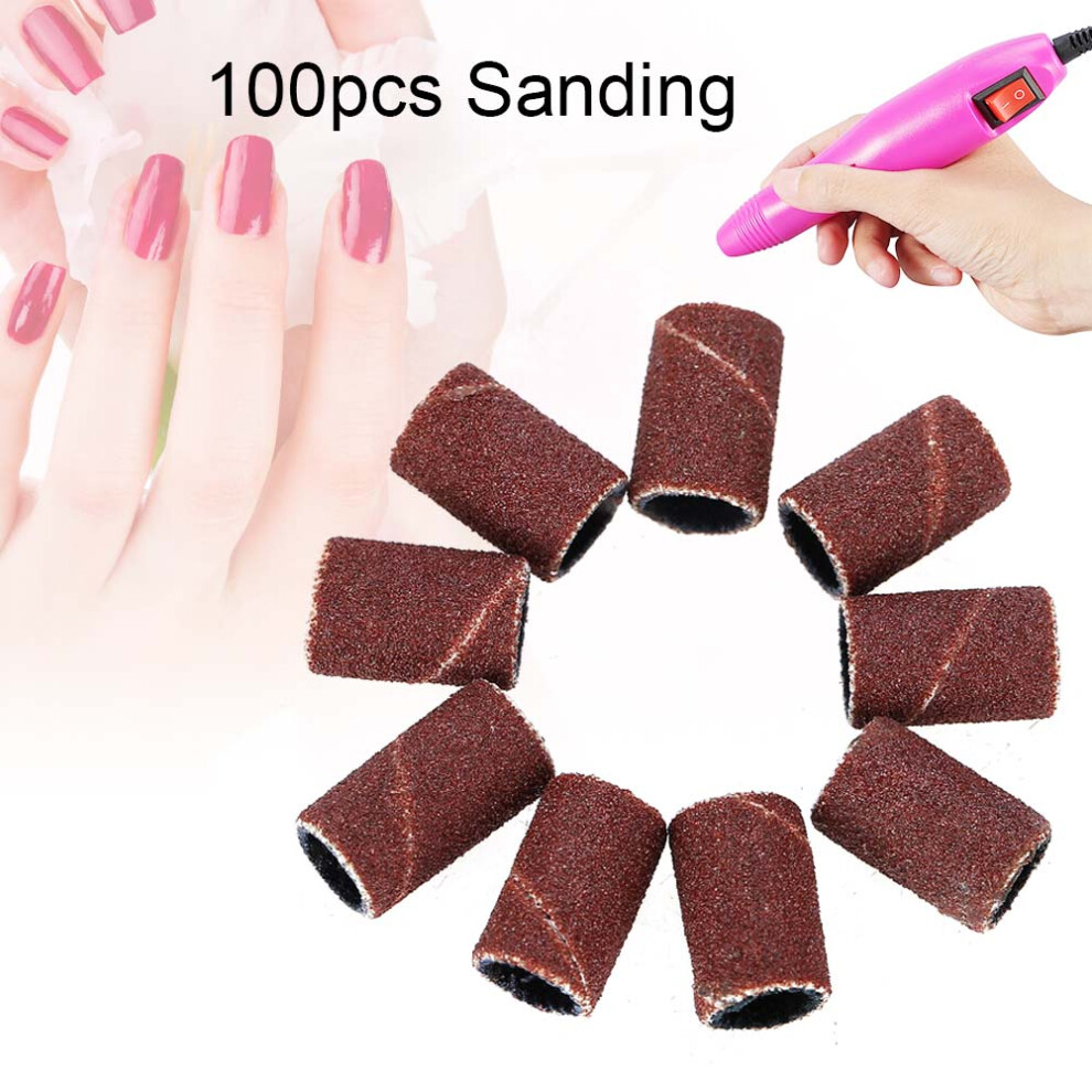 100pcs Nail Sanding Bands for Drill â Fine Resin Polish Accessories