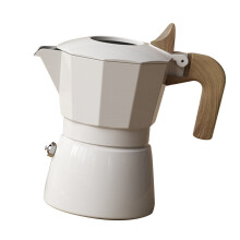 Caffettiera moka da fornello 100 ml bianca doppia valvola