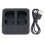 Hub de charge pour batterie à double port noir ABS micro USB 2