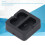 Hub de charge pour batterie à double port noir ABS micro USB 4