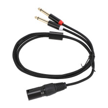 Cavo duale da 6,35 mm TS a XLR a 3 poli maschio, 1/4 di pollice