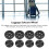 Lightweight Silent Luggage Caster Wheels, PVC/ABS Universal Replacement Rollers 5
