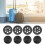 Lightweight Silent Luggage Caster Wheels, PVC/ABS Universal Replacement Rollers 13