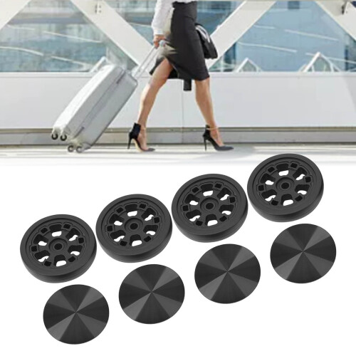Lightweight Silent Luggage Caster Wheels, PVC/ABS Universal Replacement Rollers