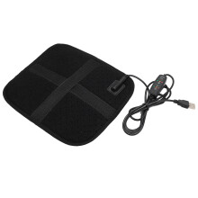 Coussin chauffant USB 23x20cm, fibre de carbone IR, 3-programmes