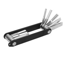 Ensemble de clés hexagonales pliables et portables en aluminium, 10 en 1