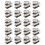 20 pezzi rivetti ad anello a D 12.5x19.5mm argento 360 3