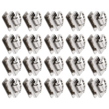 20 pezzi rivetti ad anello a D 12.5x19.5mm argento 360