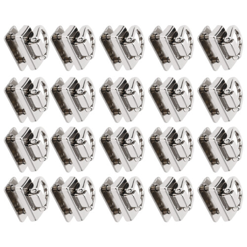 20 pezzi rivetti ad anello a D 12.5x19.5mm argento 360