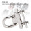 20 pezzi rivetti ad anello a D 12.5x19.5mm argento 360 8